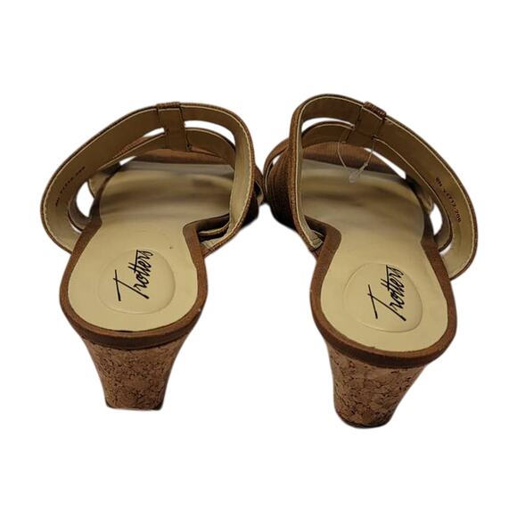 Trotters Damen Mia Slides CognacWedge Strappy Summer Women's Sandal 9N - Picture 4 of 6